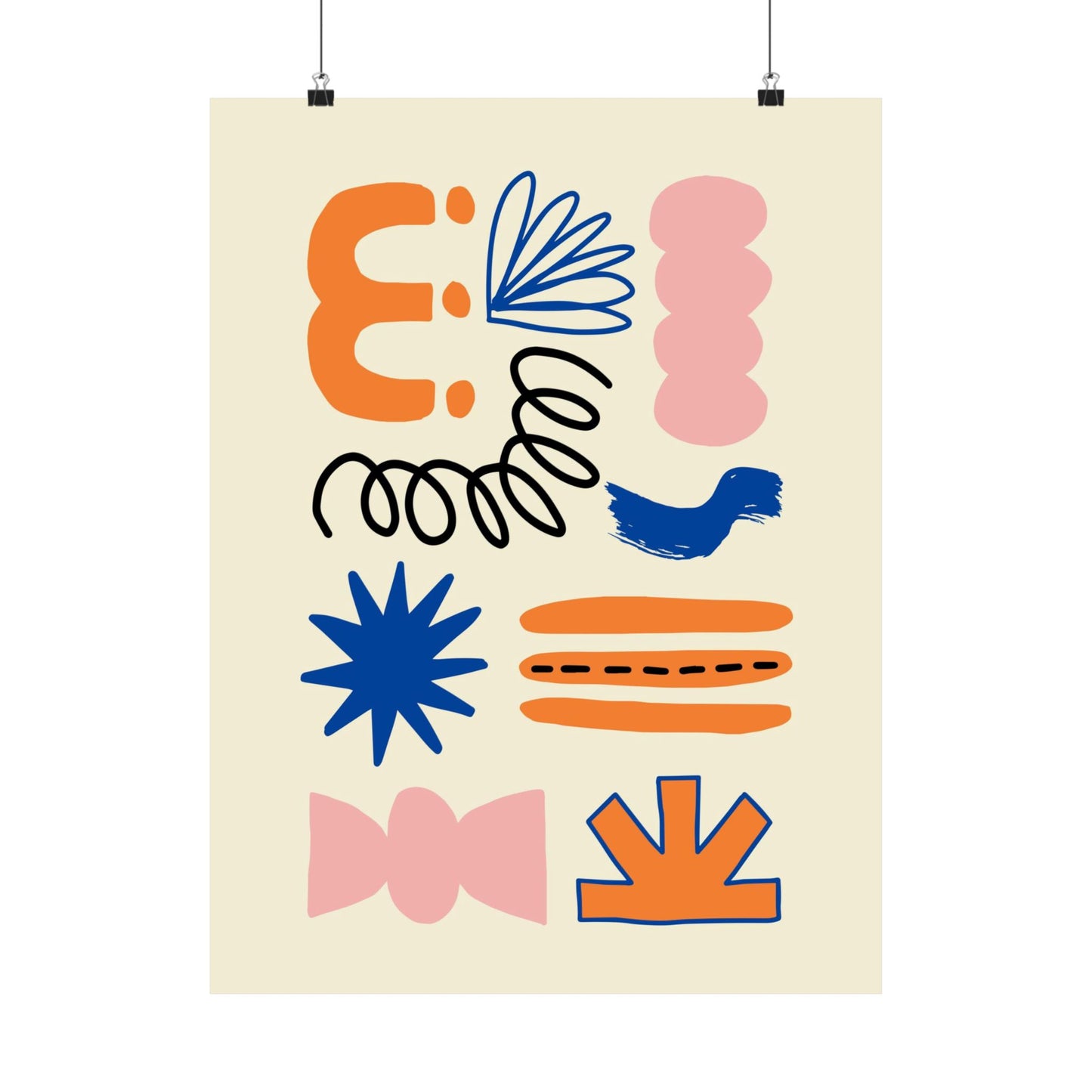 “Playful Abstraction” – Colorful Modern Art Print by Baudry Studio