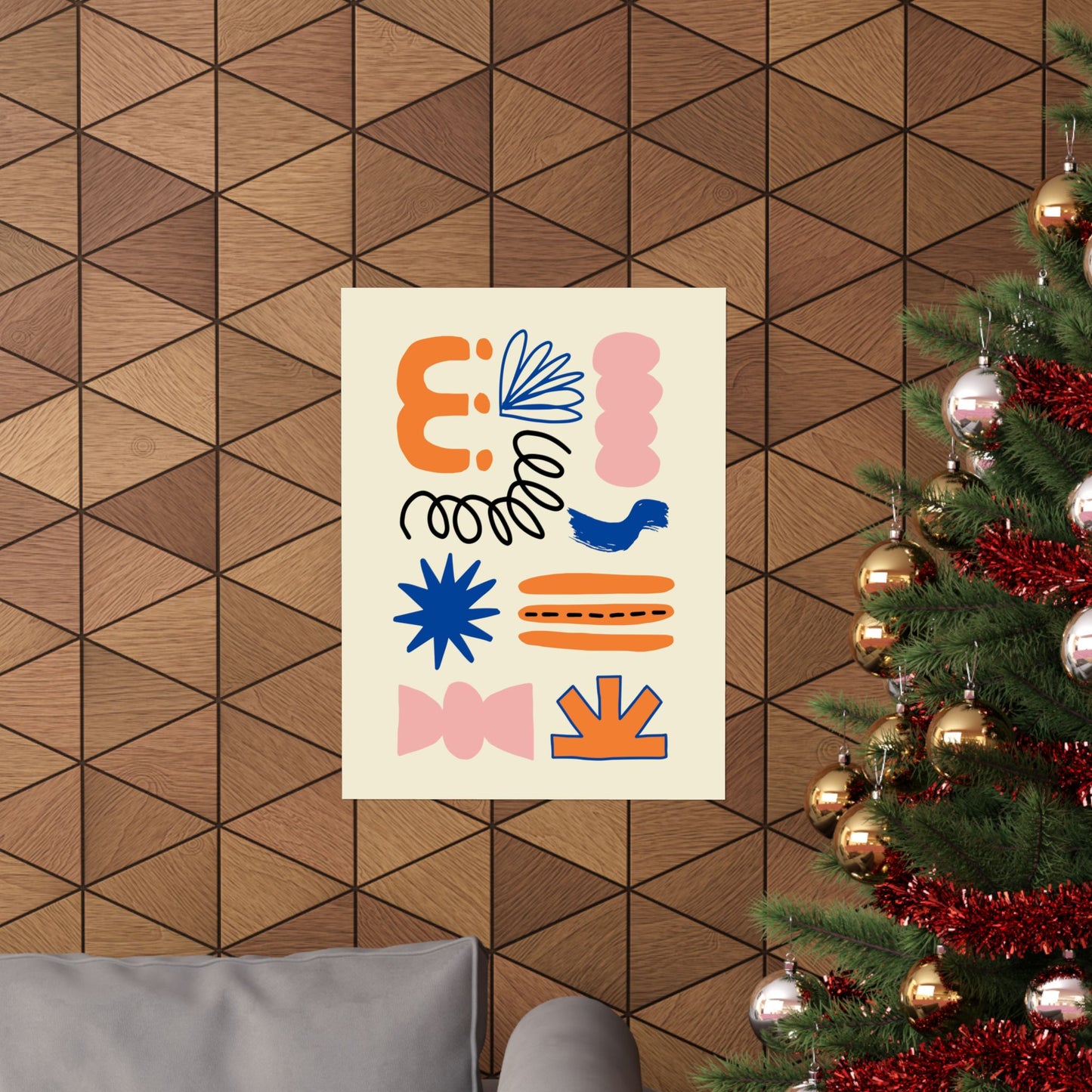 “Playful Abstraction” – Colorful Modern Art Print by Baudry Studio