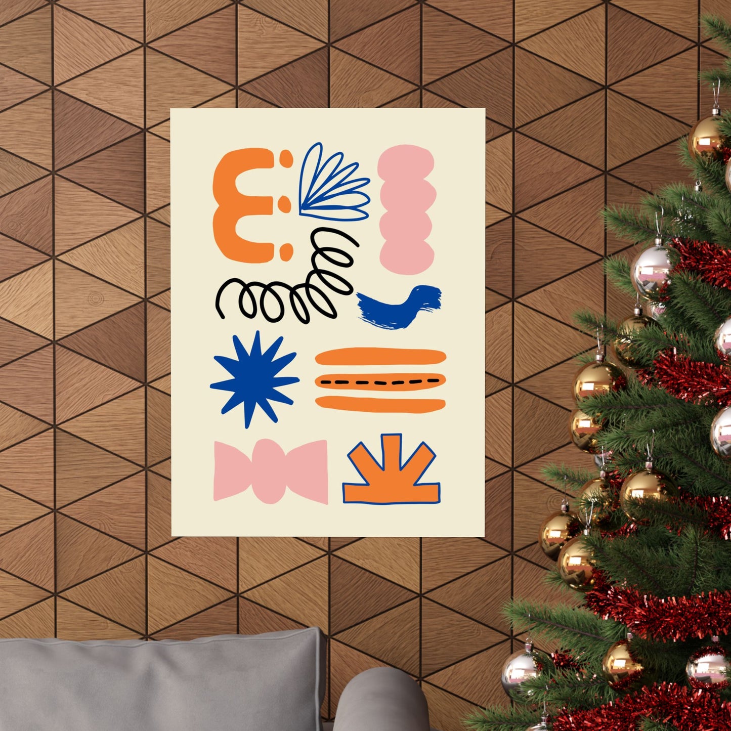 “Playful Abstraction” – Colorful Modern Art Print by Baudry Studio