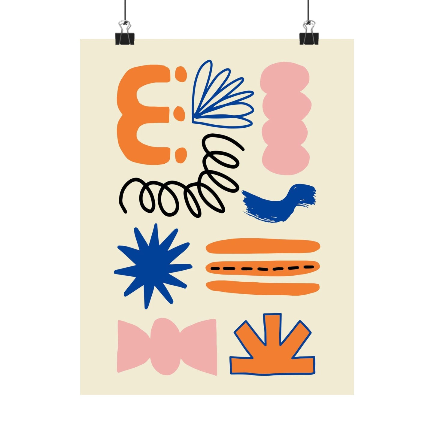 “Playful Abstraction” – Colorful Modern Art Print by Baudry Studio